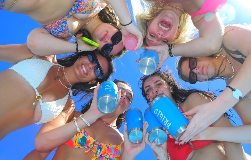 Guests celebrating aboard a Smile Adventure Tour excursion